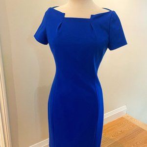 Tahari Knee-Length Colbalt Blue Dress